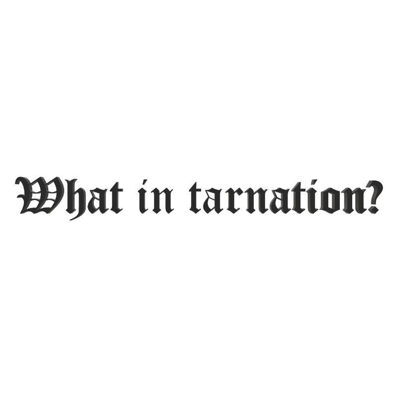 What in tarnation? slogan