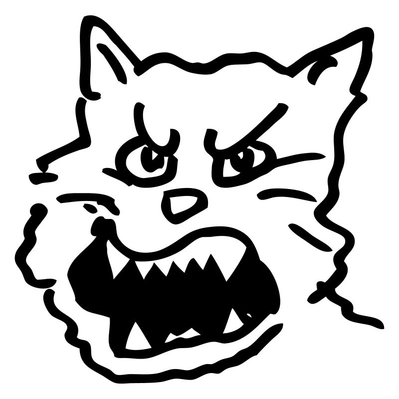 Katze / Kater / böse, brüllend / groar