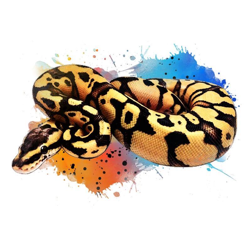 Boule Python Aquarelle Reptile Keeper Snake Design