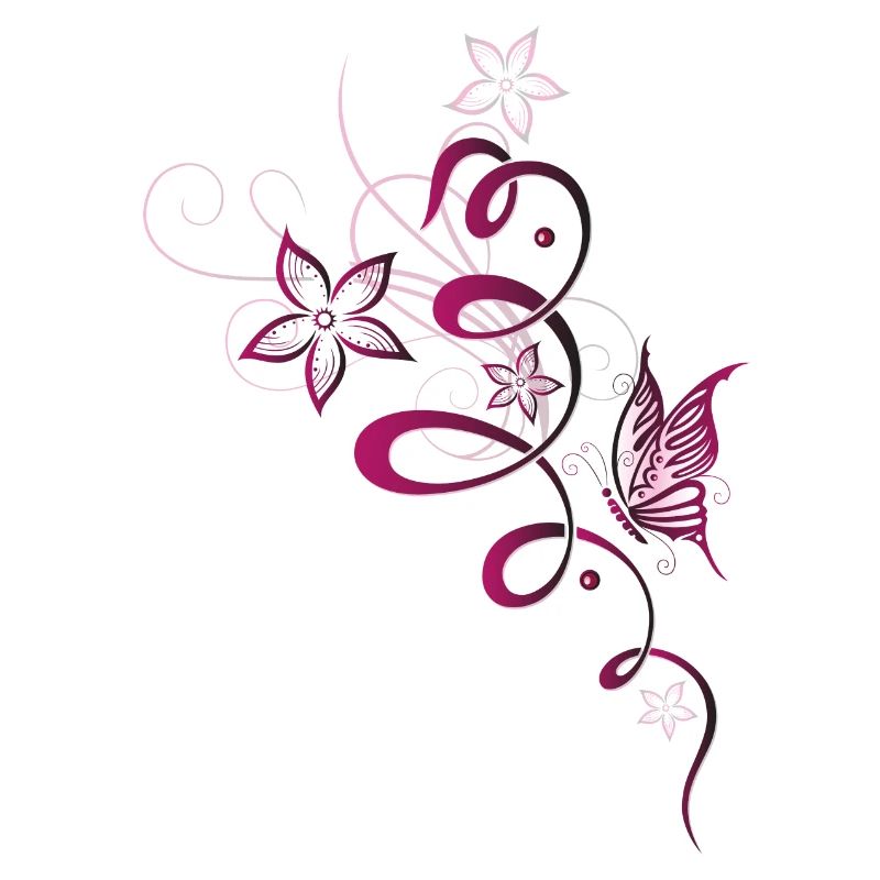 Spring flowers butterfly Spring cherry red