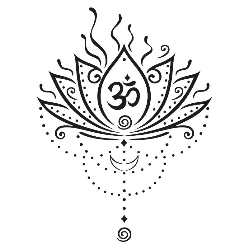 Fleur de lotus, version noire