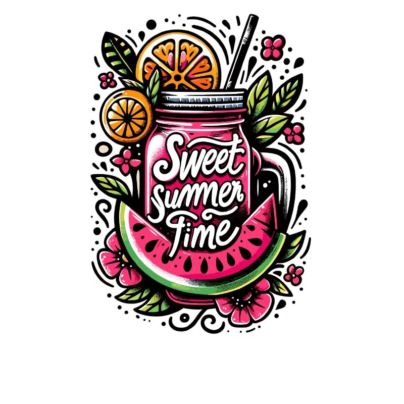 Summery fruit drinking bag