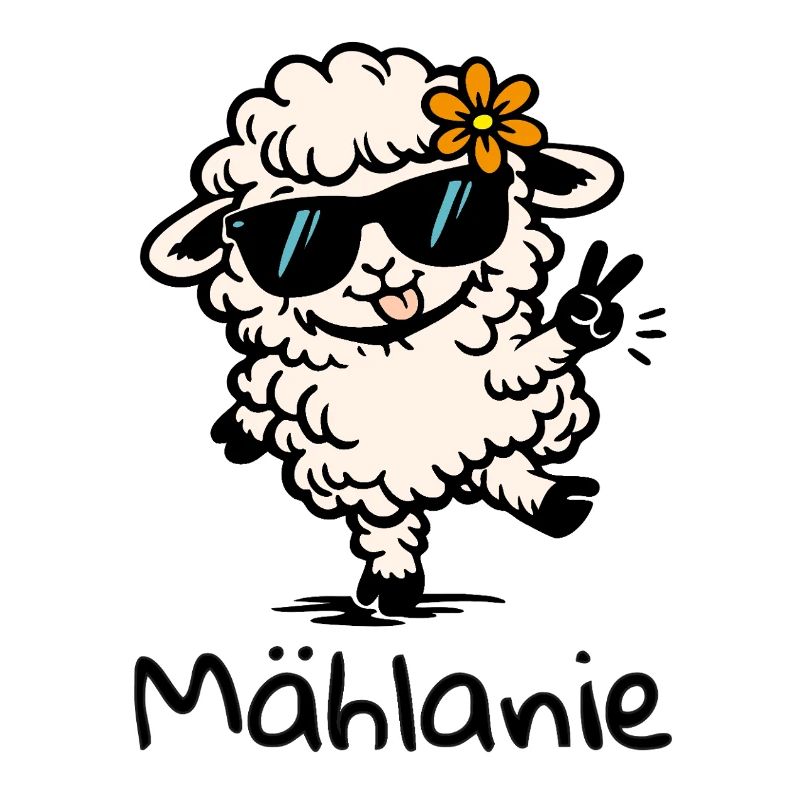 Mählanie Funny Sheep Pun Melanie Name