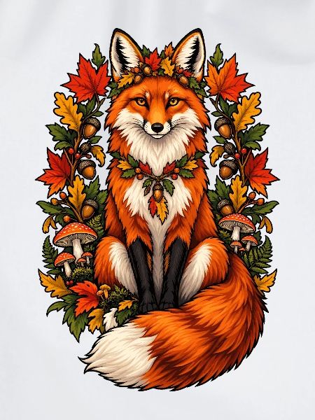 Herbstfuchs im Herbstlaub