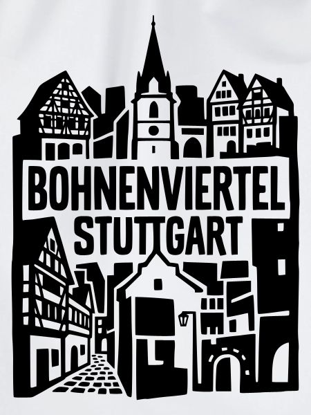 Bohnenviertel Stuttgart Skyline Silhouette