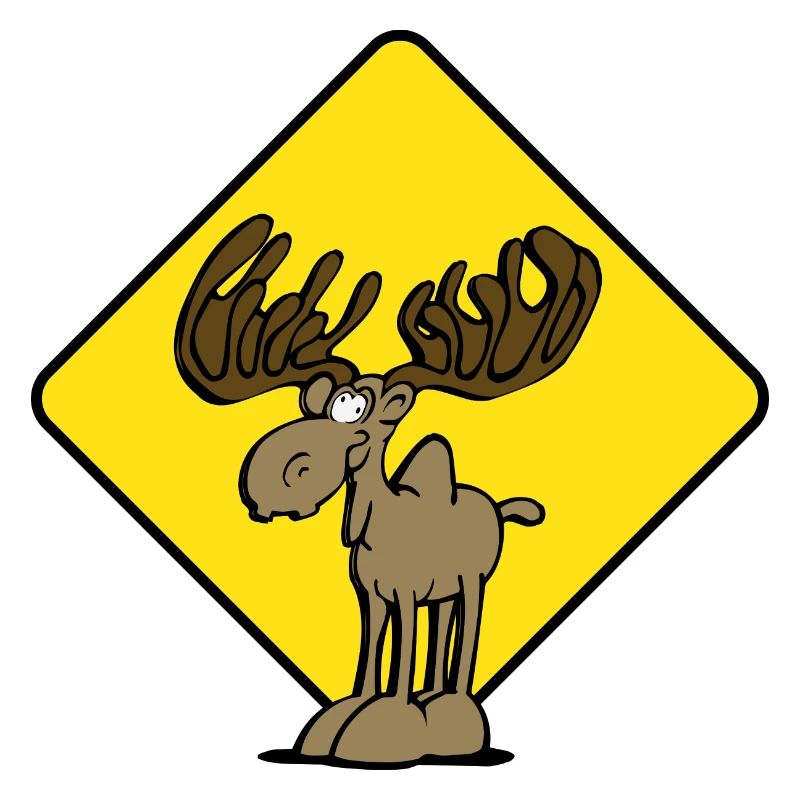 Caution Moose Moose