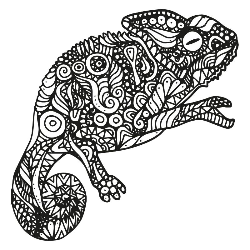 Mandala chameleon pattern