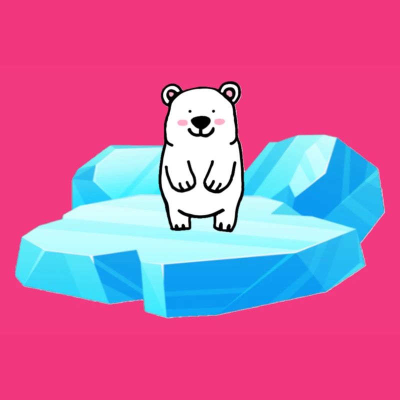 Süsser kleiner Eisbär auf einer Eisscholle