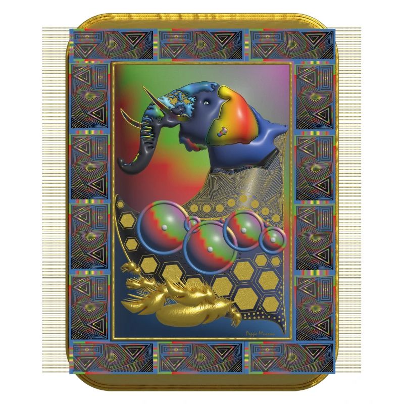 Elefantenkunst Kubismus