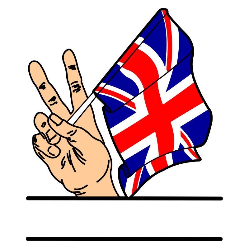 Drapeau Angleterre signe de paix espace texte