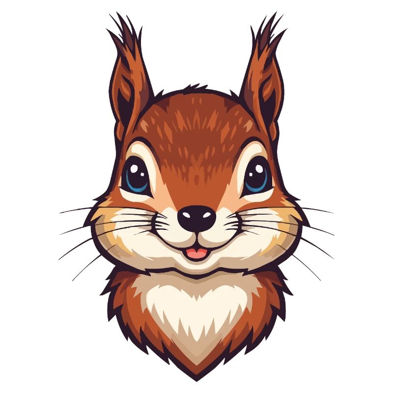 Süßer Eichhörnchen Kopf