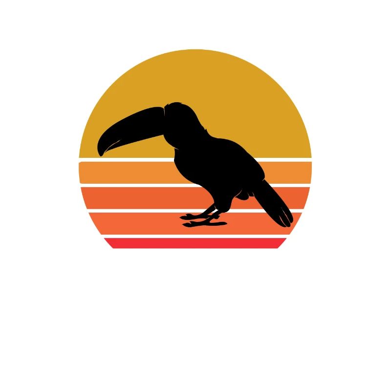 Retro Sonne Tukan Vogel Geschenkidee