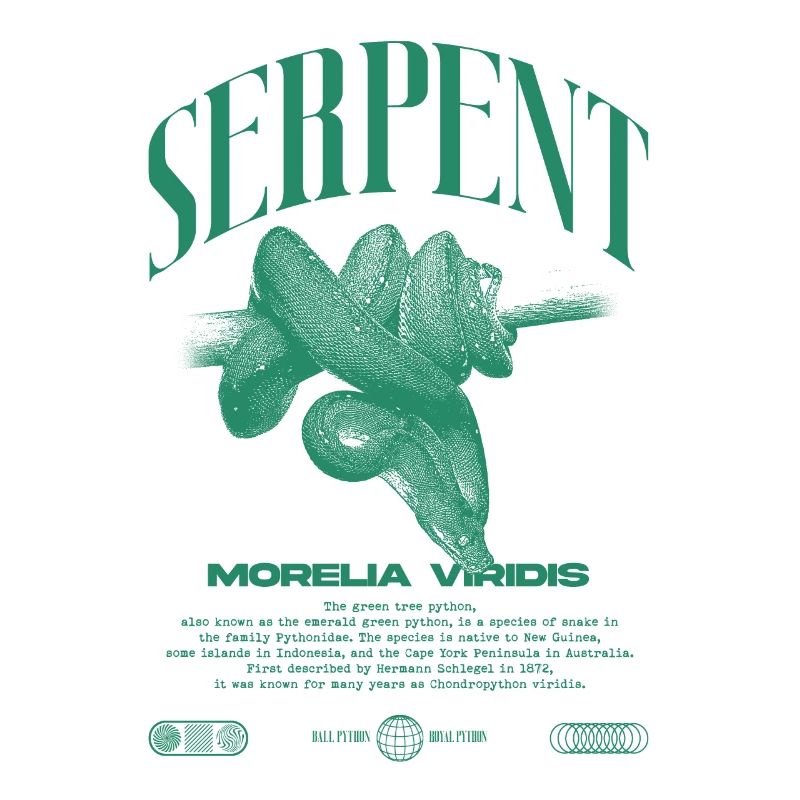 Green Tree Python Modern Reptile Keeper Streetwear