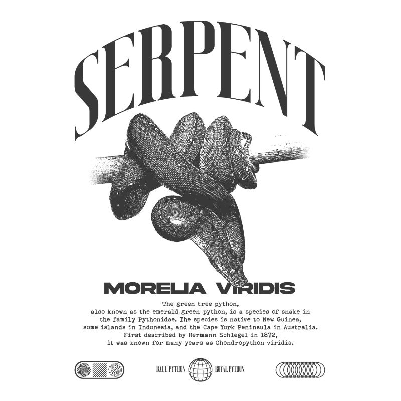 Grüner Baum Python Modern Reptile Keeper Streetwear