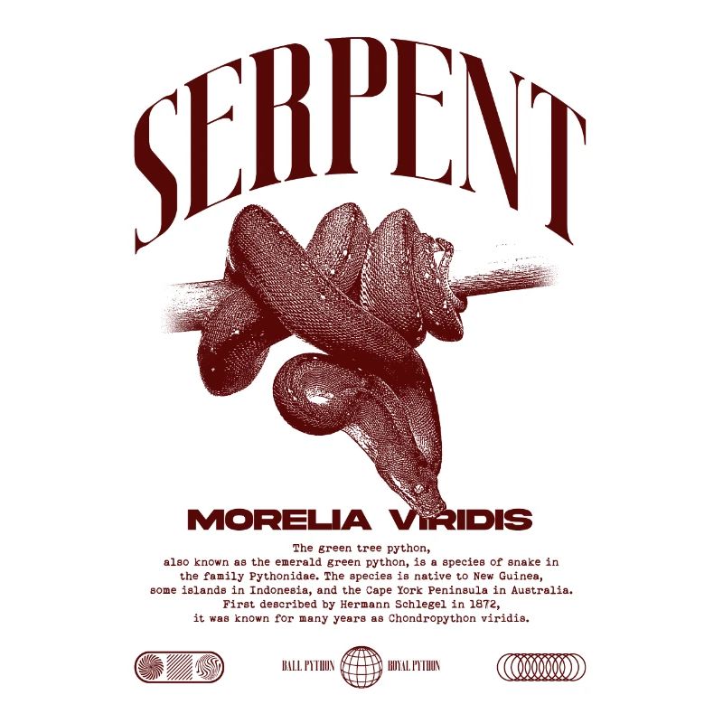 Grüner Baum Python Modern Reptile Keeper Streetwear