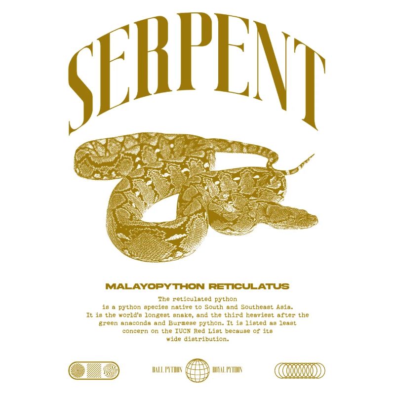 Reticulated Python Reptile Keeper Streetwear
