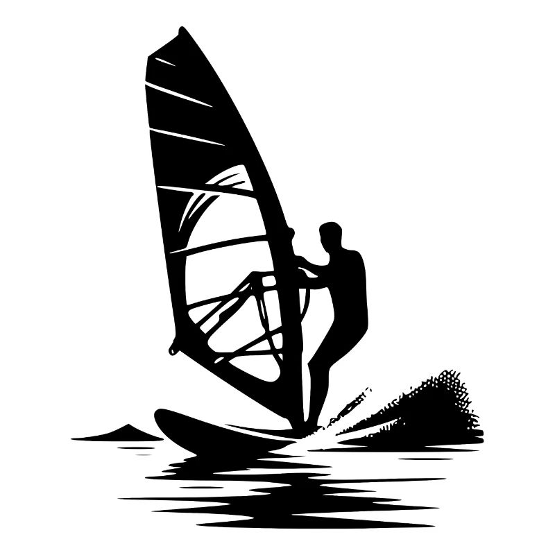 Surf technique with wind power, wind and sea breeze
