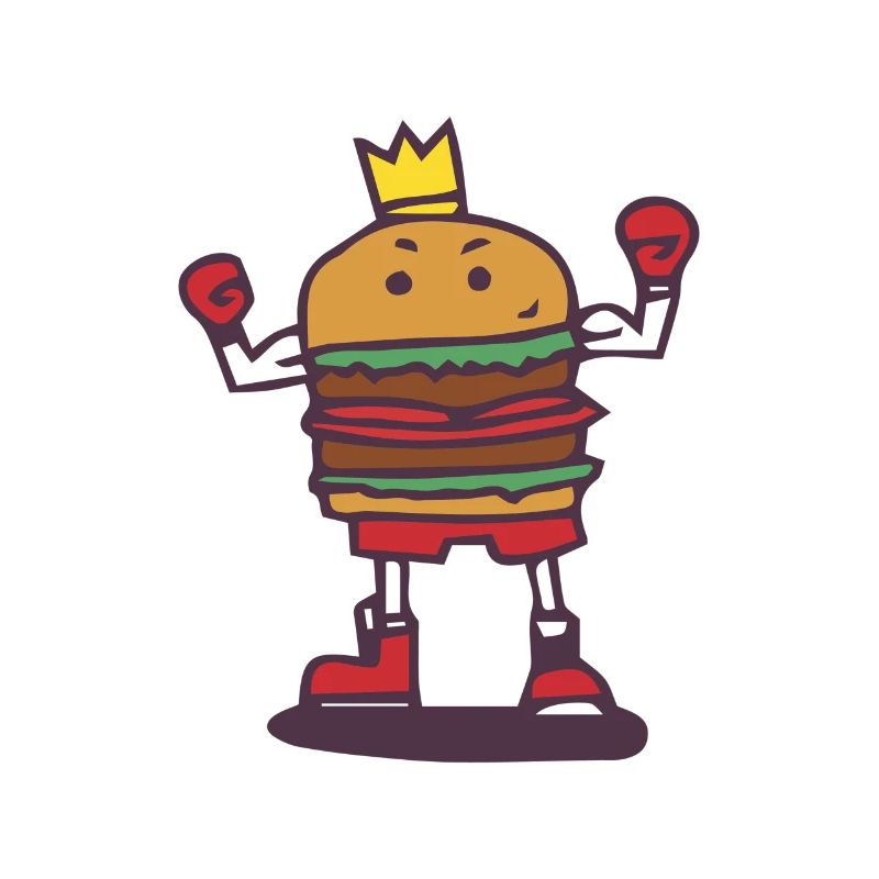 Burger Champion Geschenk Boxen Boxer Ring Sieger