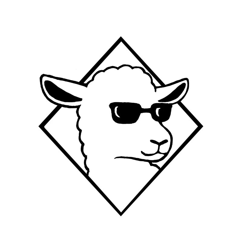 Cool sheep with sunglasses Mäh wool