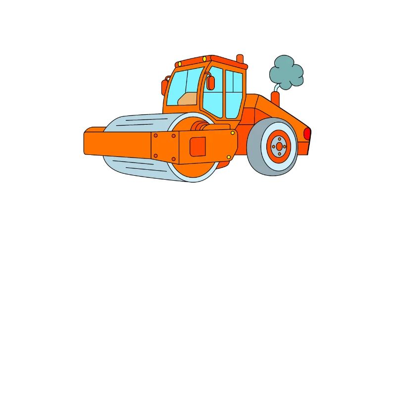Steamroller - vehicle construction site