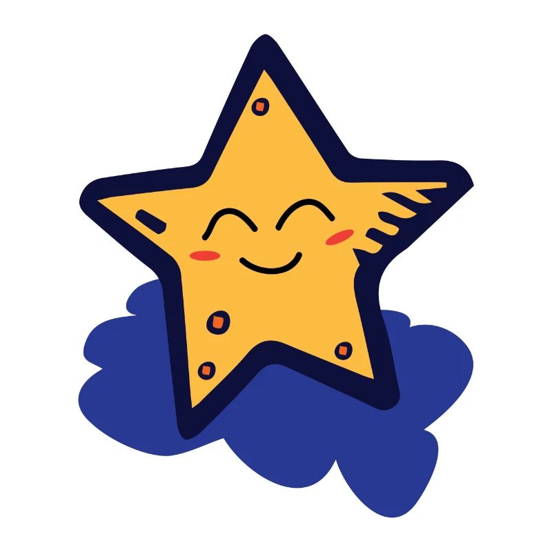Star on a cloud