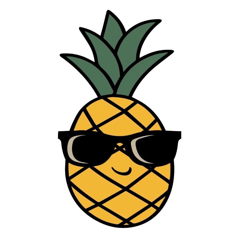 Pineapple with sunglasses