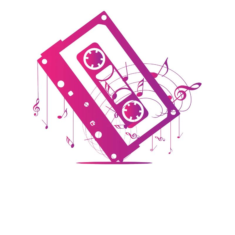 Cassette musicale avec des notes musicales