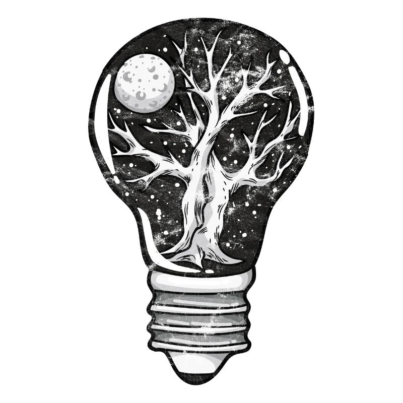 World space cosmos light bulb gift