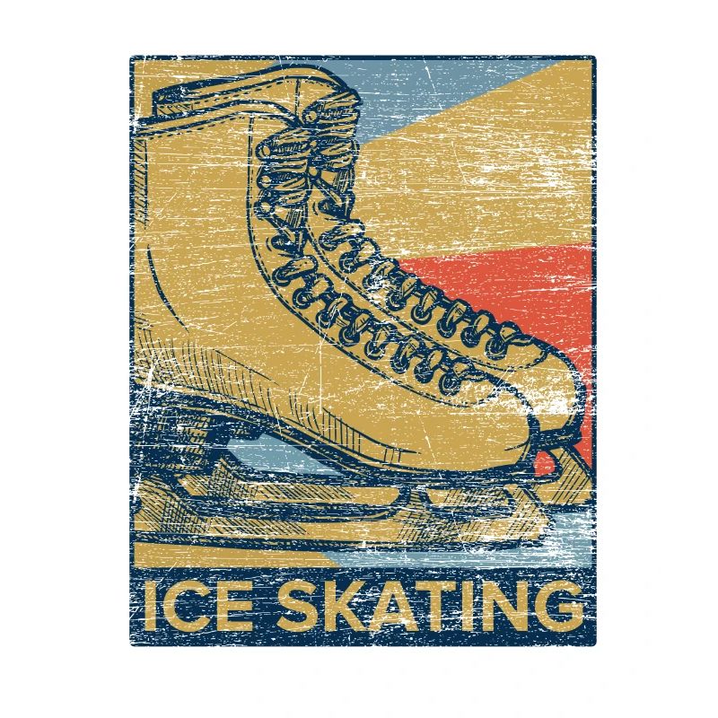 Retro ice skating skates