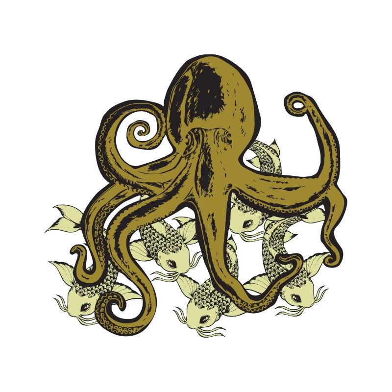 Koi meets octopus