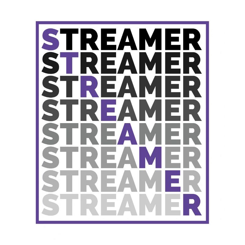 Cool streamer & gamer design with frame