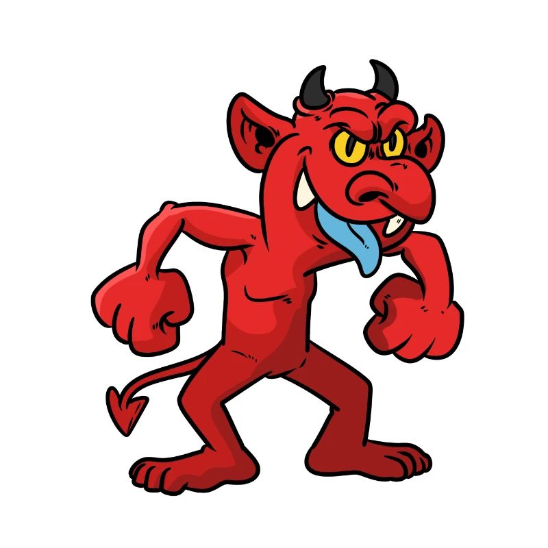 Angry devil comic