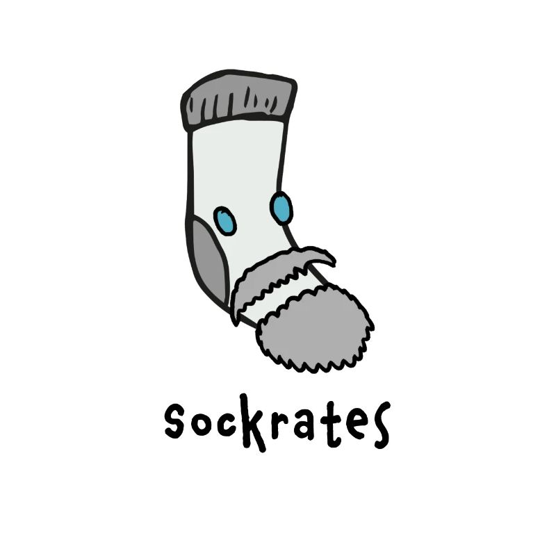 Philosopher Socrates sock philosophy