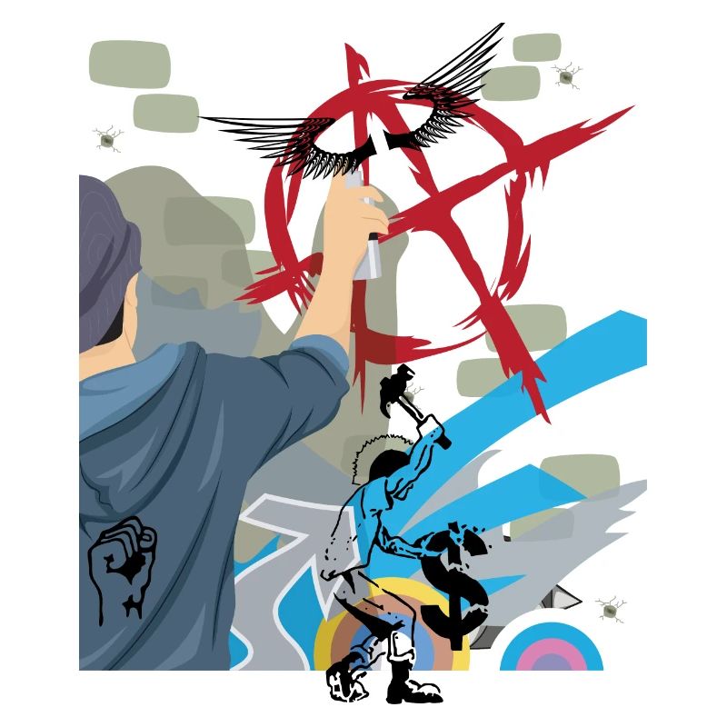 Anarchy punk graffiti