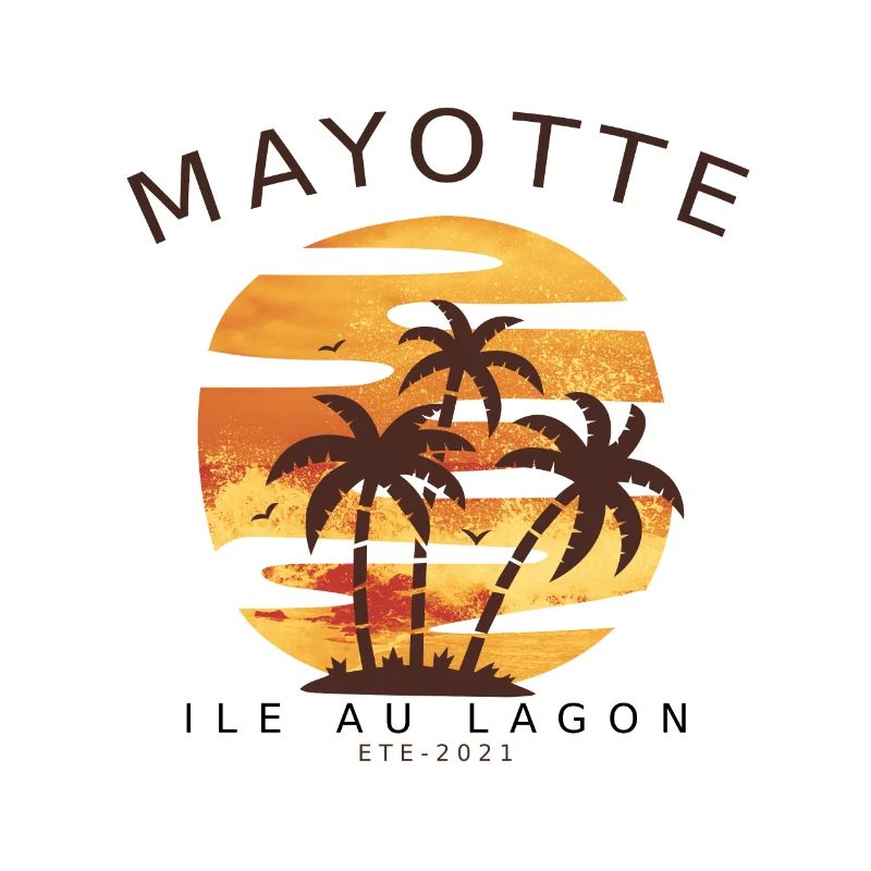 beach mayotte white tshirt