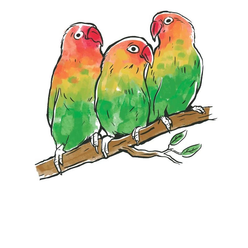 Perroquets aquarelles