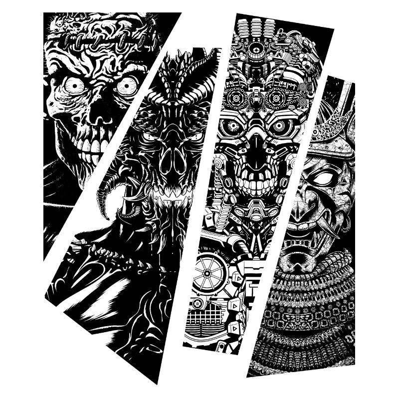 Samurai Roboter Dämon Zombie