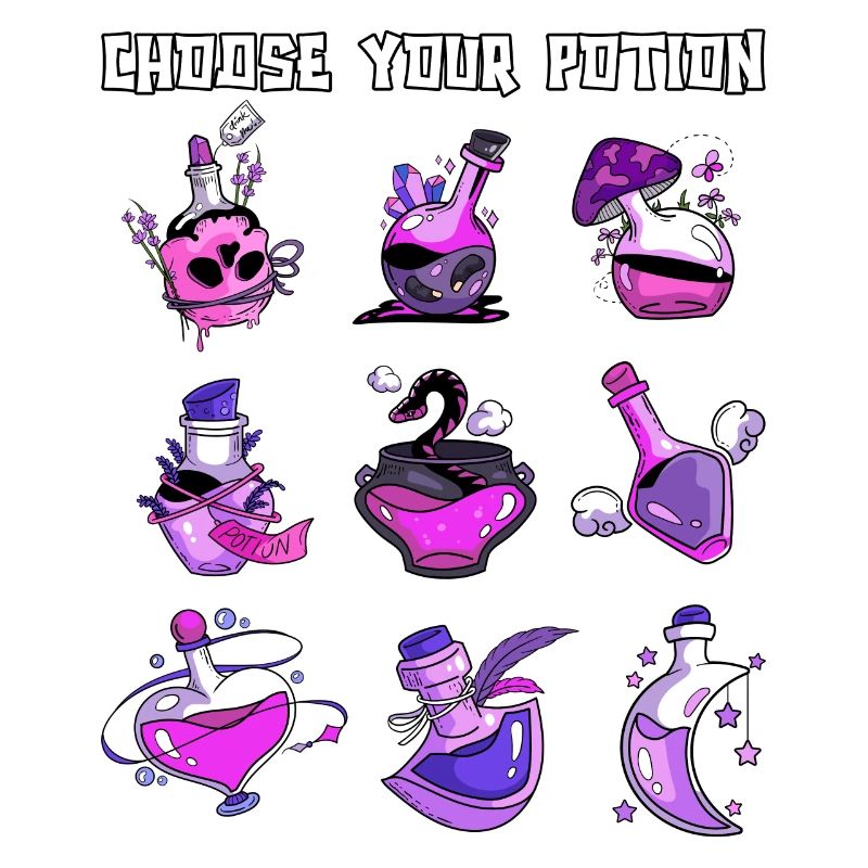 Choose Your Potion Halloween Party Meme Witch Fun