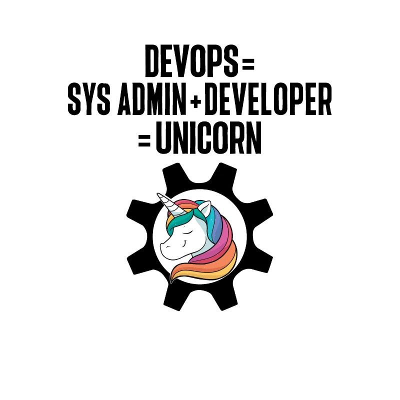 Sys-Admin Entwickler Devops-Ingenieur Einhorn