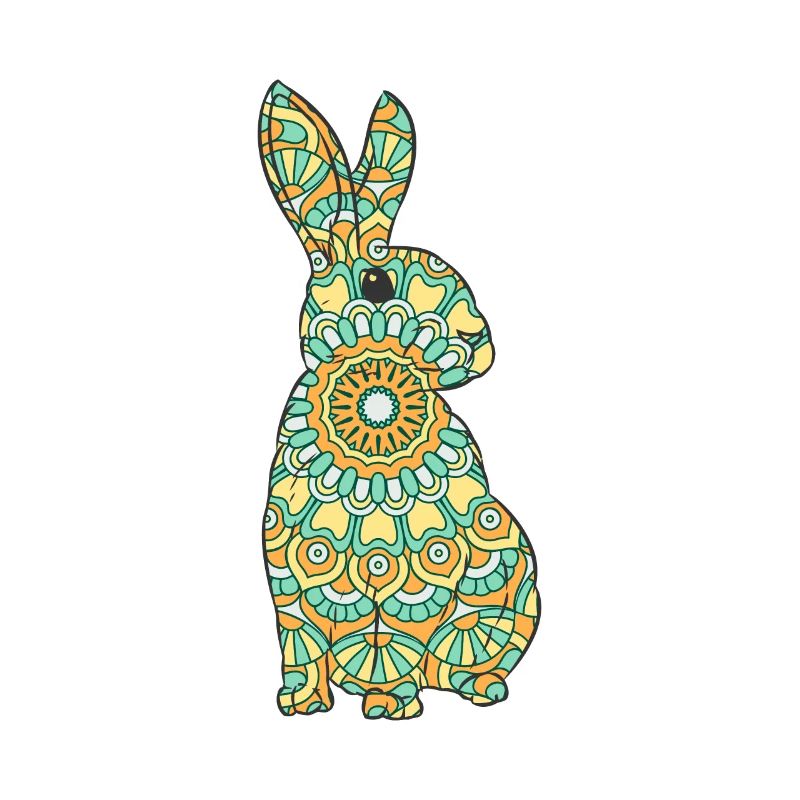 Mandala Rabbit Geometry Pattern