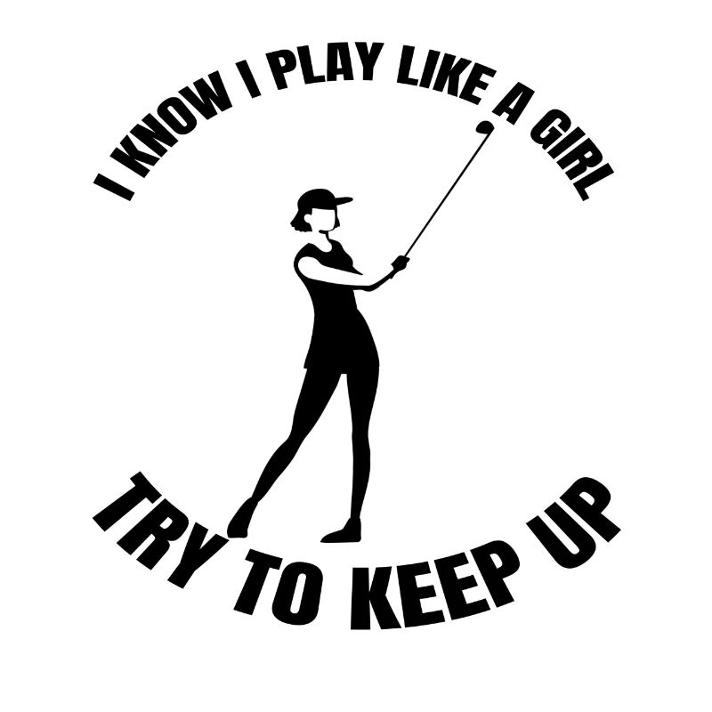 Golfspielerin Golf Mädchen Golfball Golfschläger