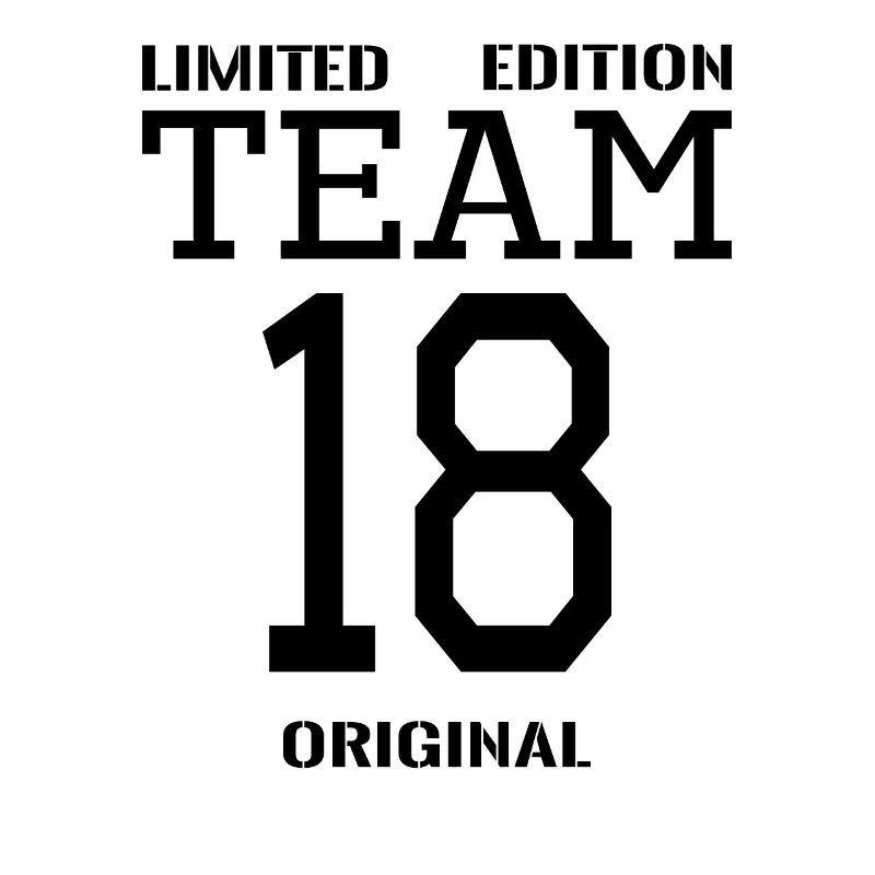 18. Geburtstag Geschenk Team