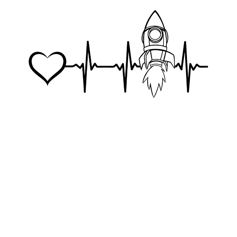 Space Rocket Heartbeat Heart Space Rocket Heartbea