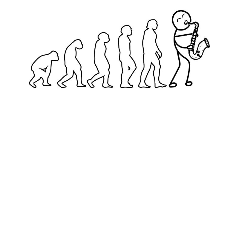 Saxophone Player Evolution Saxophonist