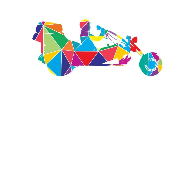 Low Poly Three-wheeled Polygon Tricycle
