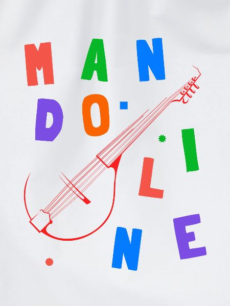 Mandoline - Bunte Buchstaben