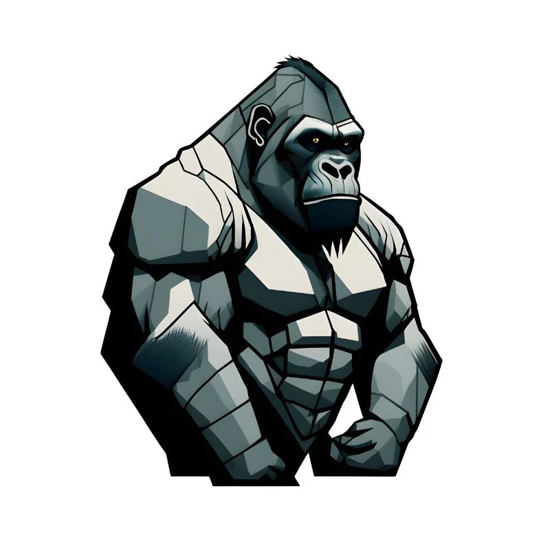 Gorilla mit einfachem Design