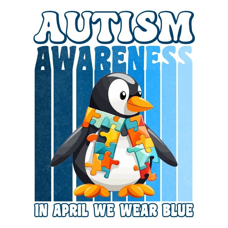 Autism Awareness Penguin