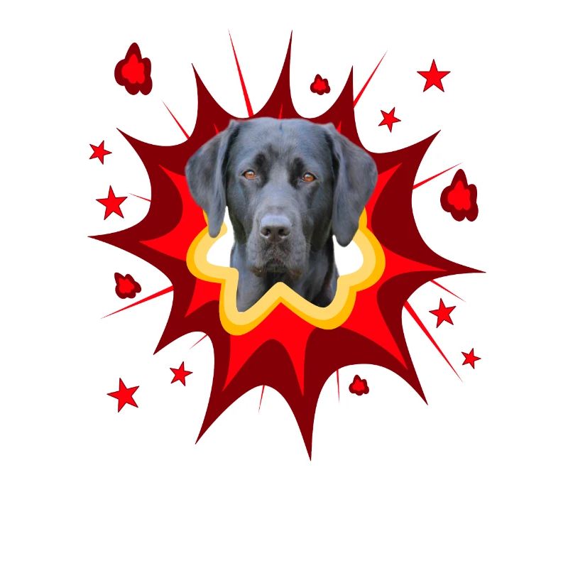 Conception de chiens comiques - Pow - Labrador