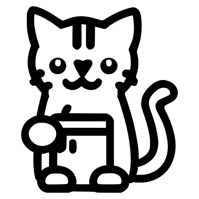 Chat avec du café